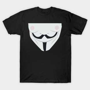 Guy Fawkes Face Mask. V for Vendetta. Anonymous T-Shirt